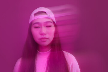 Chinese young woman in the studio