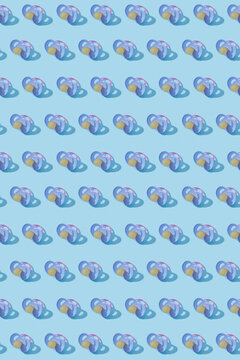 Pattern from orthodontic baby pacifiers.