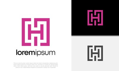 Obraz premium Initial H logo design. Initial Letter Logo.