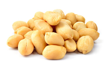 Peanuts isolated. Peanut on white background. Full depth of field.
