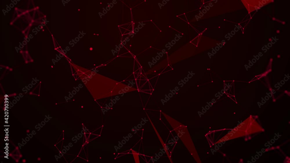 Poster abstract plexus modern style background 4k red animation.