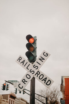 Railroad crossing sign