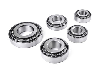 roller bearings on white background, blank for creativity