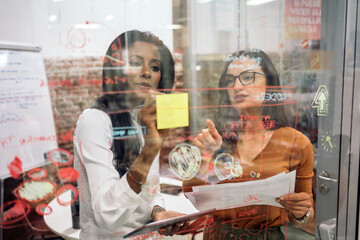 Office Workers Using Board
