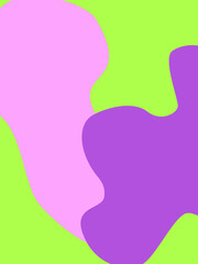 Abstract geometric background with 3d gradient splash. Colorful background with flowing spots of purple, pink, blue and green. Vector illustration EPS10