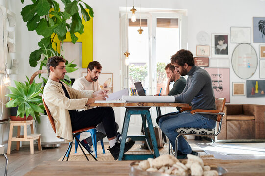 Designers working on a project together