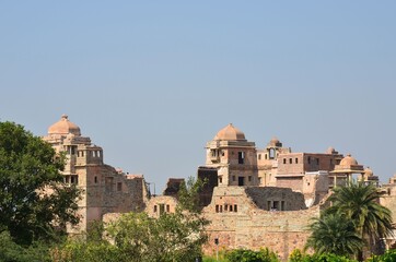 Fototapeta na wymiar Traditional architecture at Chittaurgarh fort