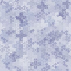 Seamless hex digital arctic snow spot camo texture for army or hunting textile