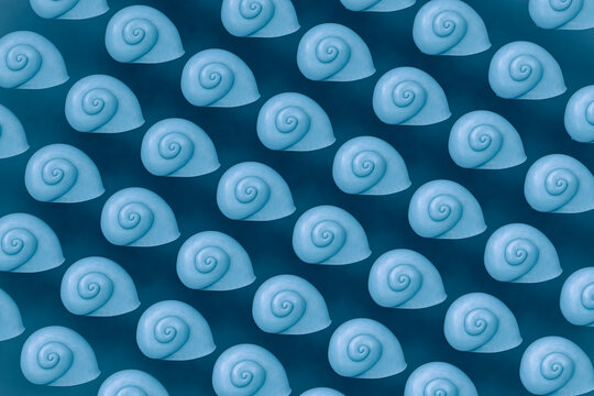 Illustration of blue snails