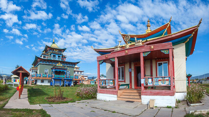Obraz premium Ivolginsky datsan monastery is the Buddhist Temple located near Ulan-Ude city. Buryatia, Russia