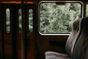 view from a bus window