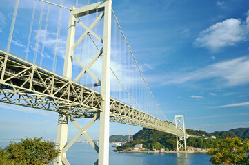 関門橋　山口県下関市からの風景