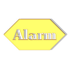 Alarm - Wort bzw. Text als 3D Illustration, 3D Rendering