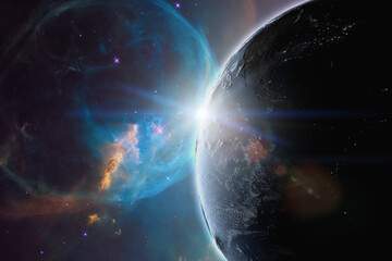 Obraz na płótnie Canvas Planet earth and space