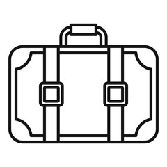 Travel suitcase icon, outline style