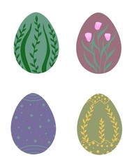 set of easter eggs