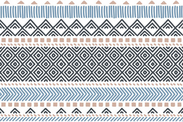 Ethnic vector seamless pattern. Tribal geometric background, boho motif, maya, aztec ornament illustration. rug textile print texture