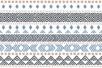 Ethnic vector seamless pattern. Tribal geometric background, boho motif, maya, aztec ornament illustration. rug textile print texture
