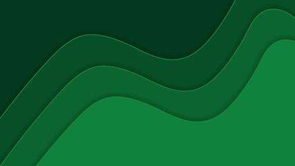 Beautiful green wavy background is made in layer style.