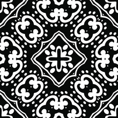 Geometric vector pattern with triangular elements. Seamless abstract ornament for wallpapers and backgrounds. Black and white patterns.