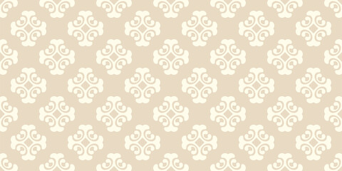 simple floral pattern seamless on beige background