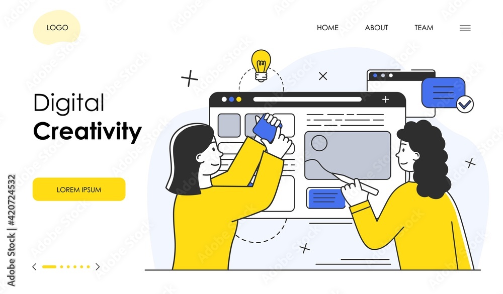 Poster website and app design and development concepts