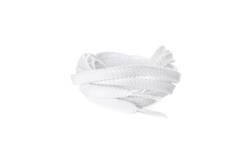 Fototapeta na wymiar New shoe lace isolated on white. Stylish accessory