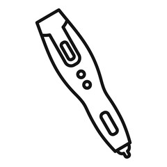 3d pen gadget icon, outline style
