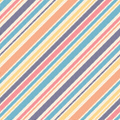 Abstract pattern. Colorful herringbone stripes linen or wool texture for dress, skirt, blanket, other modern everyday casual spring summer autumn fashion fabric design. Diagonal print.