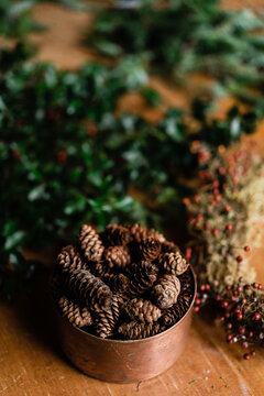 pine cones for wreath making
