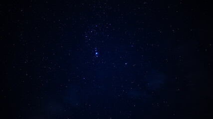 Fototapeta na wymiar Endless starry sky, over a mysterious landscape 