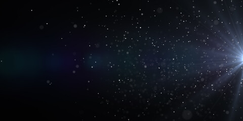Night shining starry sky, space background with stars, Starry night sky as a background, Dark interstellar space.