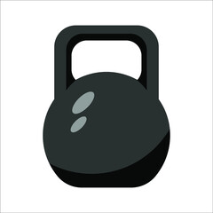 Kettlebell icon. Sport and fitness symbol on white background. color editable