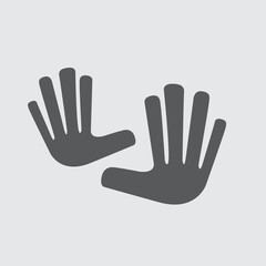 Obraz premium Vector hands touching