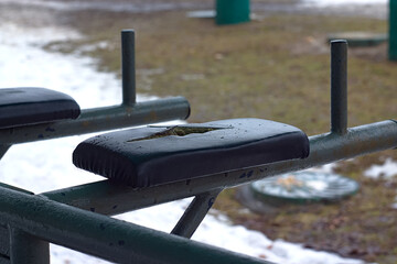 a simulator element on an old sports field