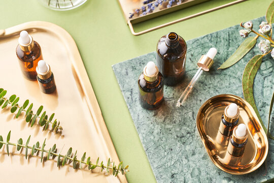 Ingredients for aromatherapy and spa session
