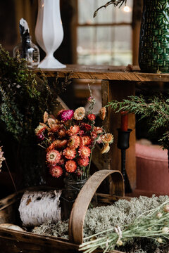 Dried Flowers In Flower Shop