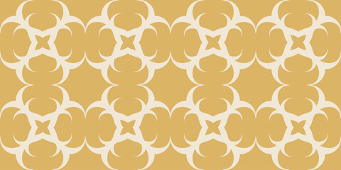 Background pattern. Geometric ornament on a gold background. Seamless pattern, wallpaper texture. Vector