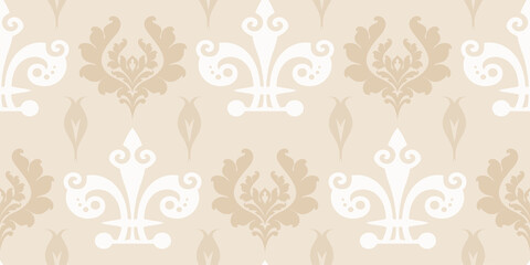 vintage background pattern on a beige background. Wallpaper texture for your design. Vector illustration