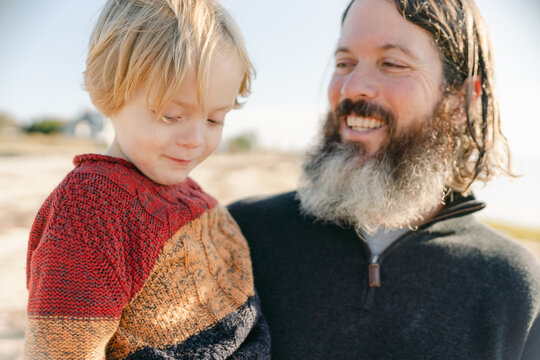 father with a young son