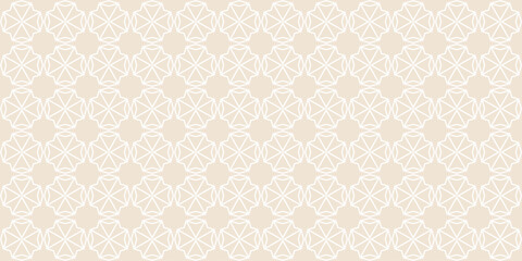 background wallpaper with geometric ornament on a beige background, seamless pattern in modern style