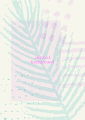 Hand drawn abstract tropical summer background design