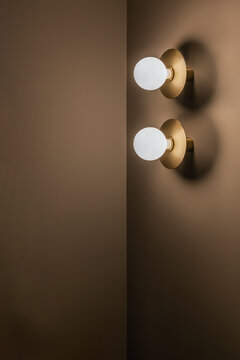Brass wall lights