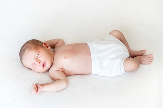 Portrait of a newborn baby boy