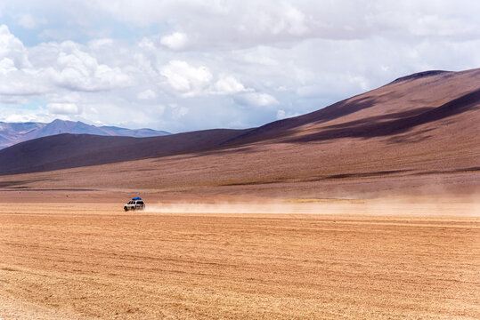 A 4x4 exploring The Andean highlands