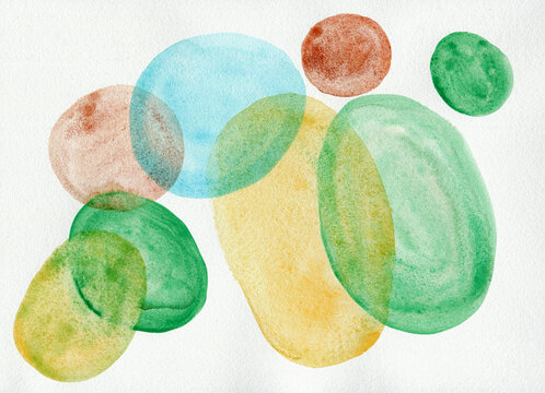 Colorful ovals abstract background