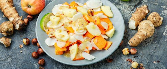 Vitamin salad with vegetables and fruits