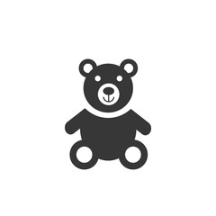 Teddy bear transparent icon. Teddy bear symbol design from Birthday and Party collection. Simple element vector illustration on transparent background.