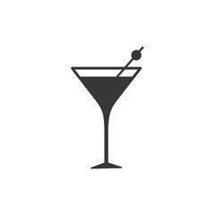 Cocktail vector icon with shadow drink and beer icon