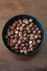 Cup of hazelnuts